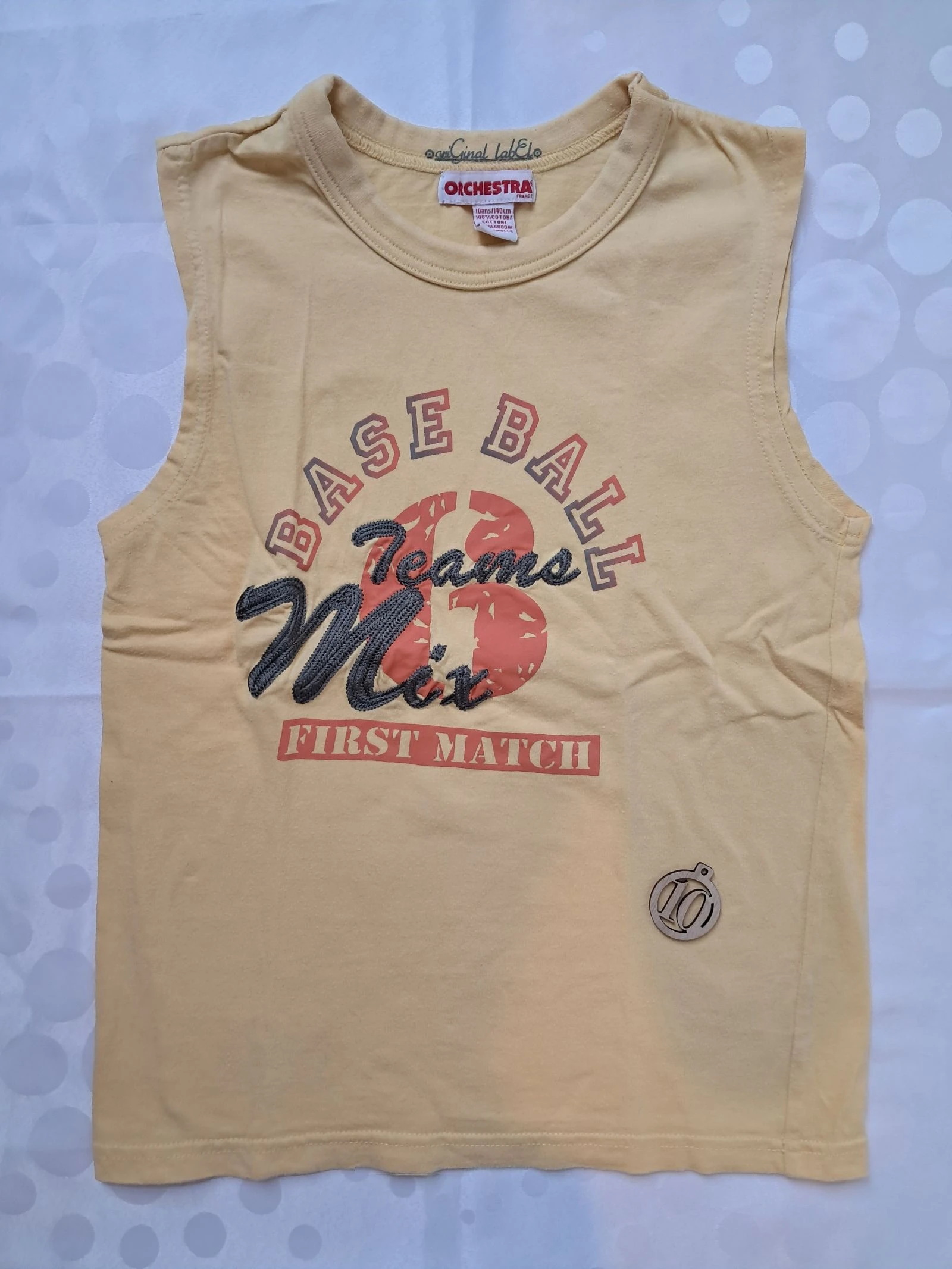 Débardeur jaune taille 10ans 140cm